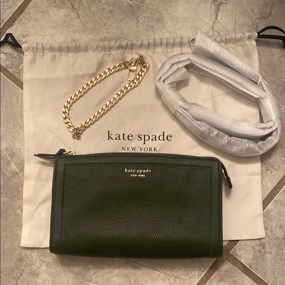 Kate Spade Green Leather Crossbody Bag